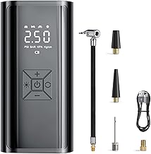 Compressor de ar portátil para pneus de carro, bomba de ar rápida, inflador de pneus, pressão precisa, display digital com luz LED, função de banco de potência para carro, motocicleta, bicicleta,