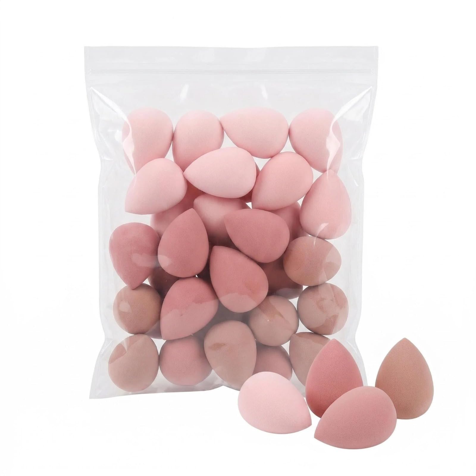 Lot de 30 mini éponges de maquillage - 3,1 x 2,3 cm - Petits mélangeurs de beauté pour fond de teint, poudre, correcteur, surligneur et fard à paupières - Éponges de maquillage essentielles de voyage