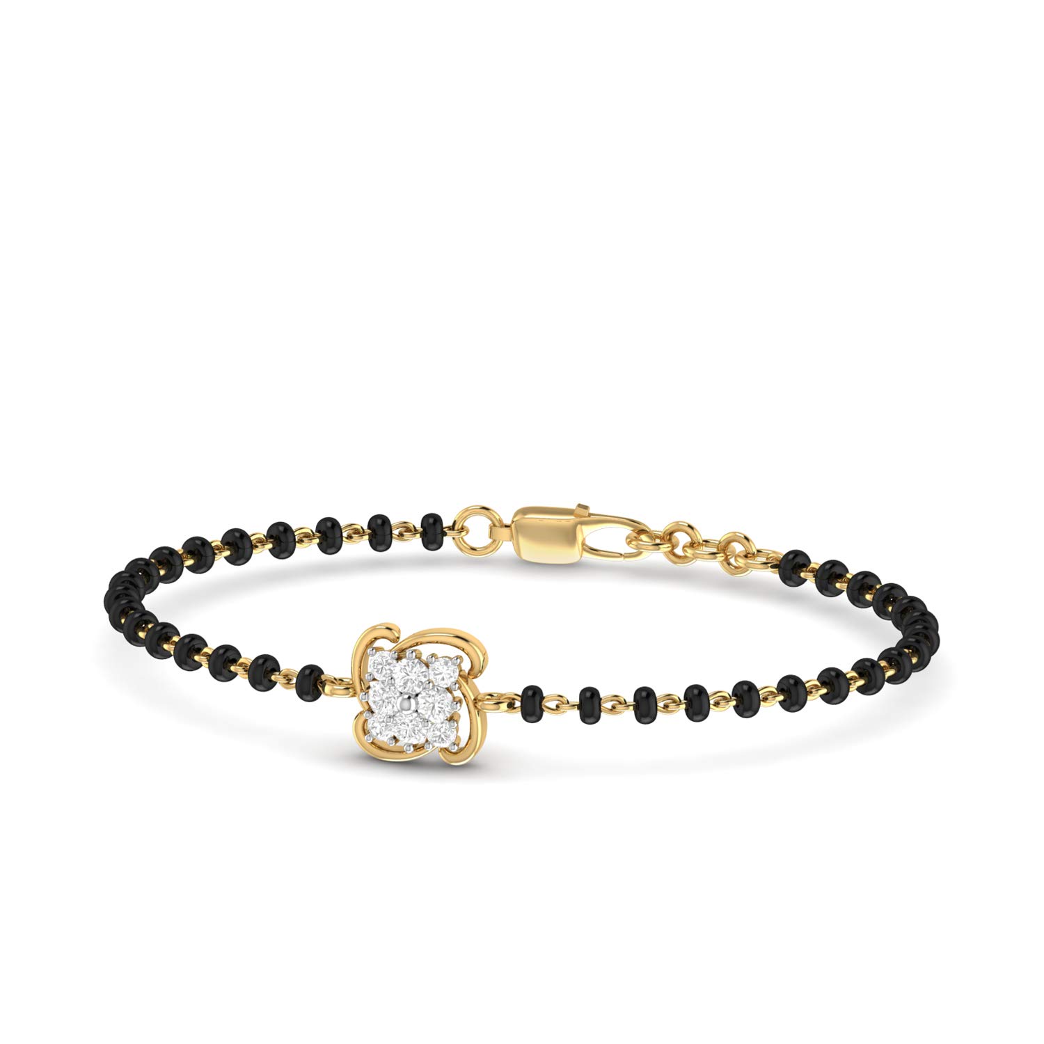 pc jeweller 14k (585) Yellow Gold and Diamond Bracelet for Women-picture-43
