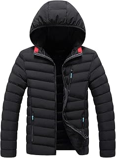 UnoSheng Men Winter Warm Hooded Softshell for Windproof Soft Coat Jacket Super Warm Winter Jacket Men