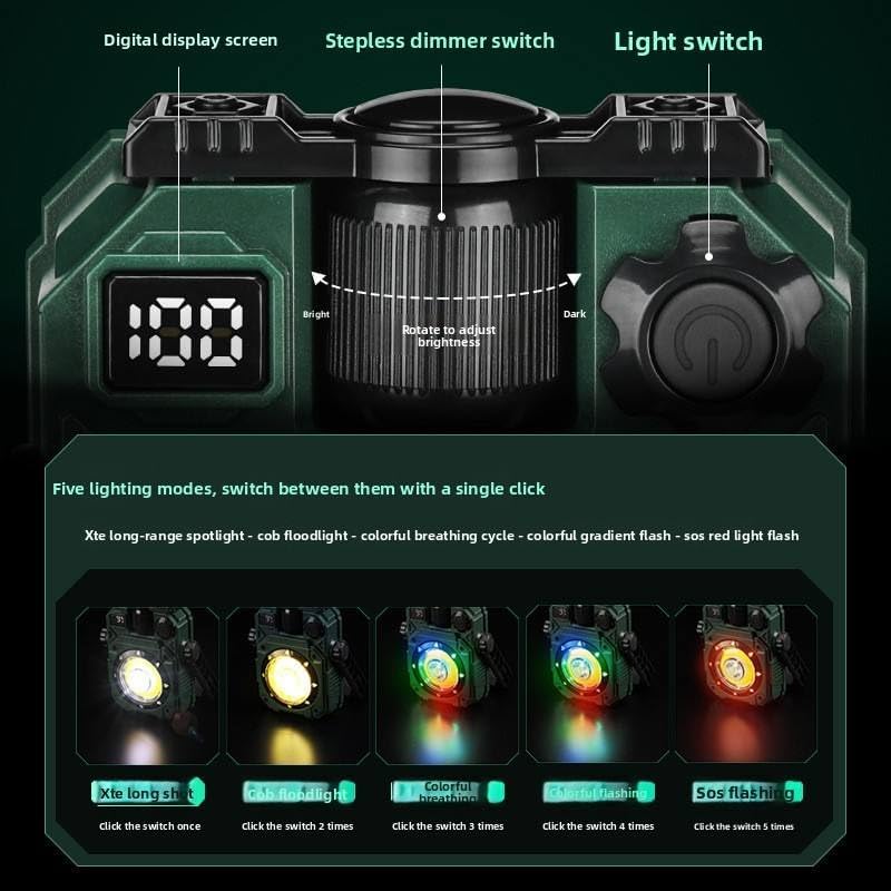 Cross-Border New LED Camping Light Outdoor Portable Solar Charging Long Battery Life Strong Magnetic Light