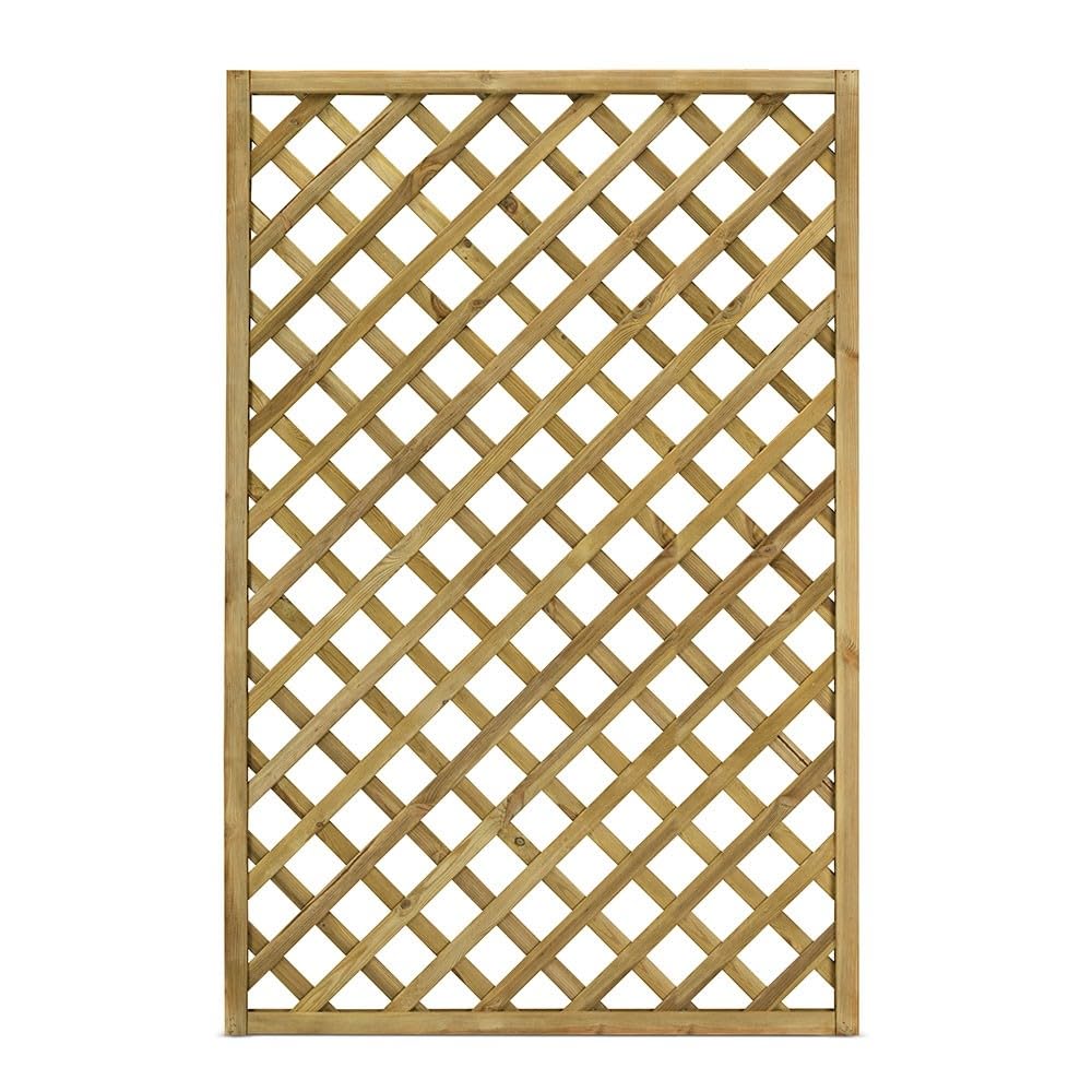 TheGoodGarden Gitter aus Holz, Sichtschutz, kesseldruckimprägniert, Diagonal-Strick, Trendy Naturfarbe, 60 x 180 cm - Kostenloser Versand ab 99 €
