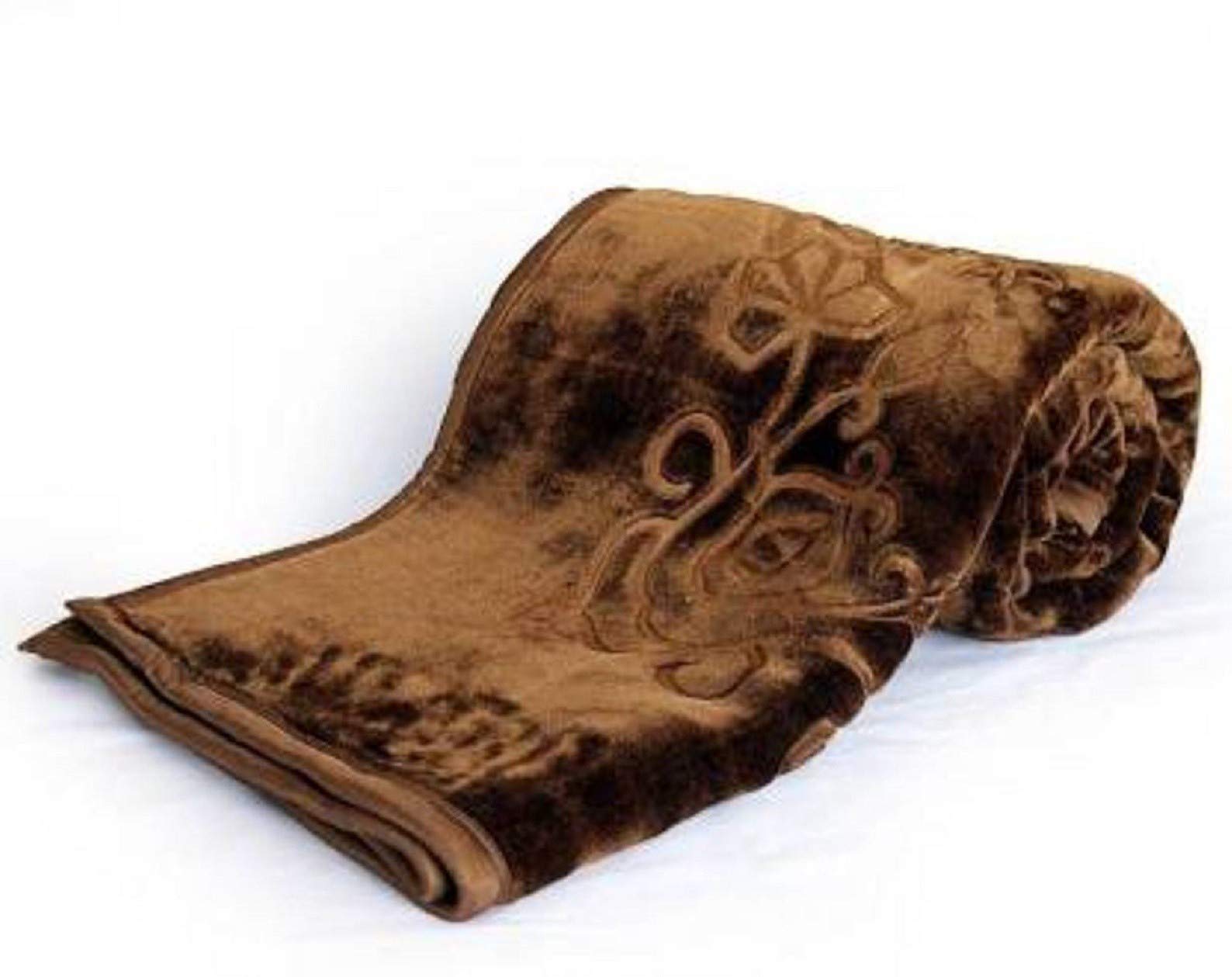 CHANGERS Embossed Blankets,Quilt,duvets,dohar,Quilt,duvets,dohar Solid Colour Ultra Soft Floral Double Bed Heavy Mink Winter Blanket-image-46