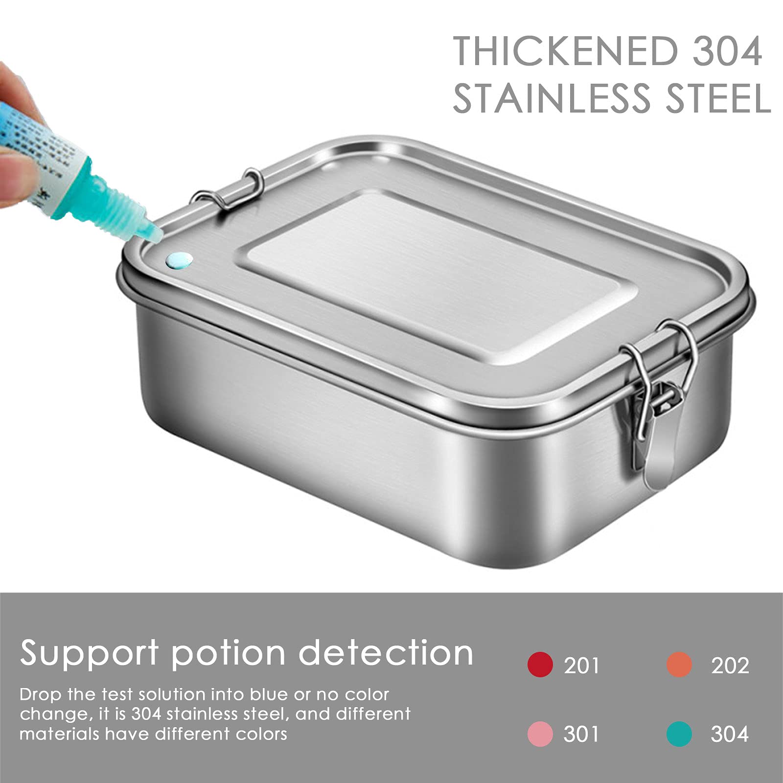 4-delige Roestvrijstalen Bento Box Set - 550ml, 850ml & 1400ml - Lekvrije Lunchboxen