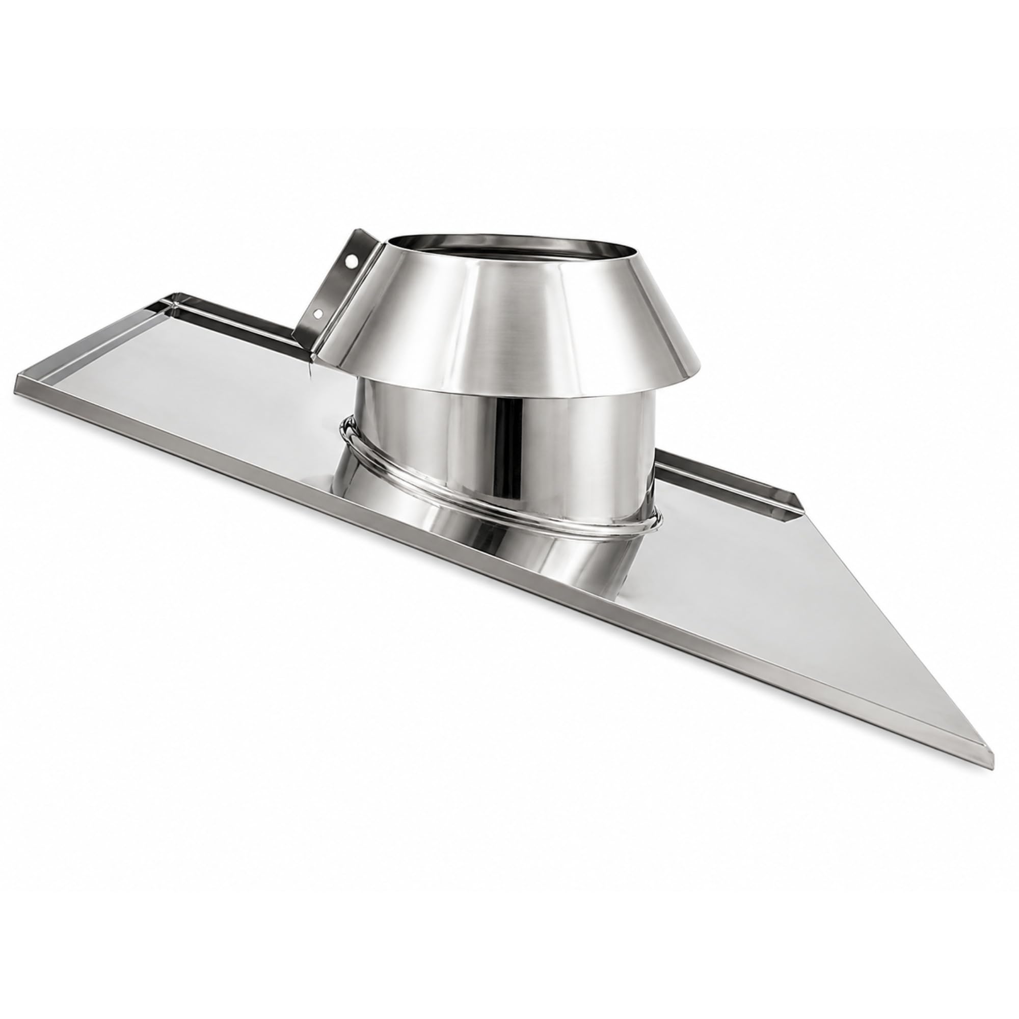ESTO - Canna Fumaria Inox Ø 150 mm AISI 304 Monoparete – Sistema Modulare per Stufa a Pellet, Camino e Caldaia – Tubi e Accessori in Acciaio Inox (29 - FALDALE INCLINATO)