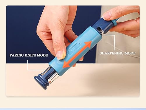 Miniatura 6 de 2 piezas 3 en 1 pelador de verduras con afilador de cuchillos pelador para cocina de acero inoxidable rallador de verduras pelador para frutas,