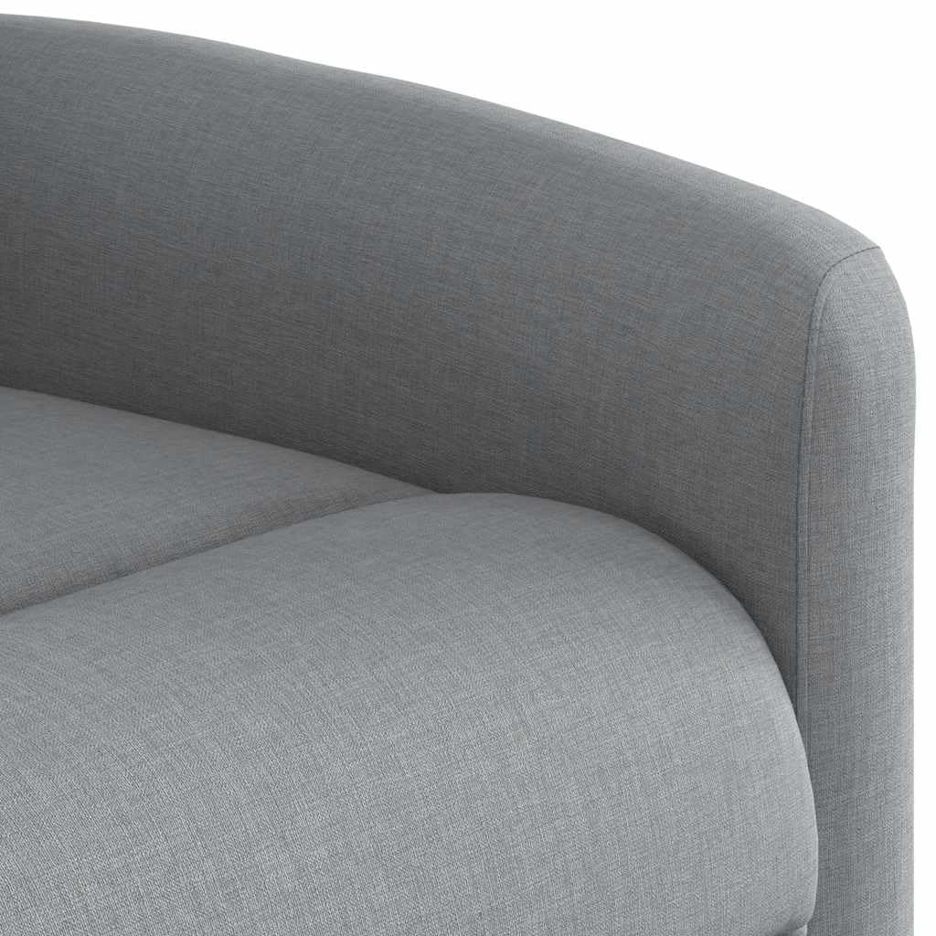 vidaXL Sillón reclinable de Masaje de Tela Gris Claro, sillón de Masaje reclinable, sillón, sillón reclinable, sillón de Masaje de Oficina
