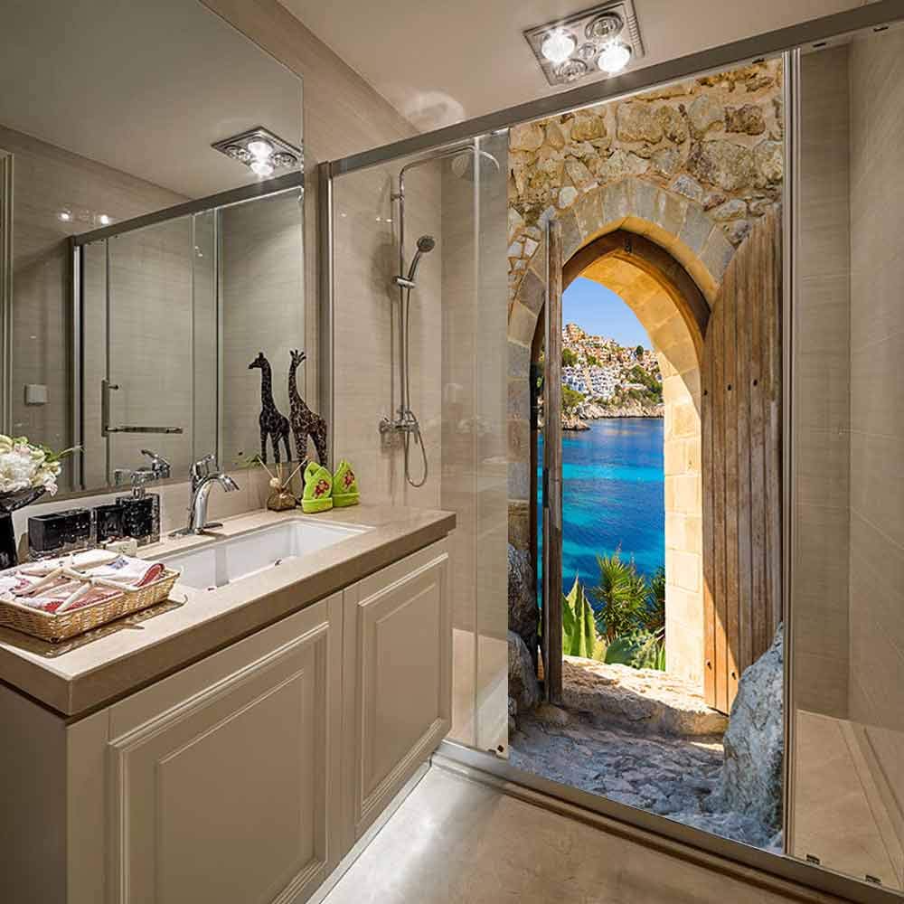 3D Türtapete Selbstklebend 70x200cm - PVC Türposter Für Schlafzimmer & Bad