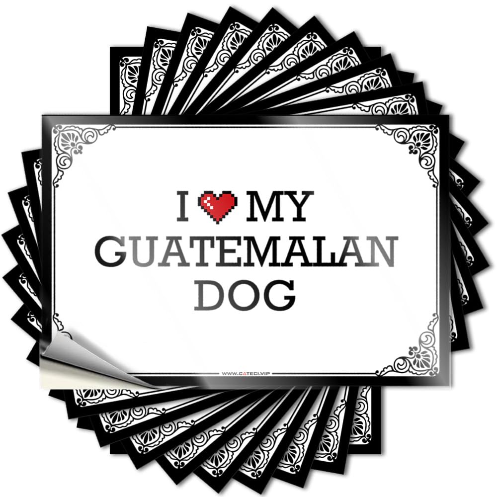 Decal Neutral Vinyl Decals, Sets Waterproof Window Stickers for Water Bottle | I Love My Guatemalan Dog Perfect for Stone Laptop Decor(12X18CM)