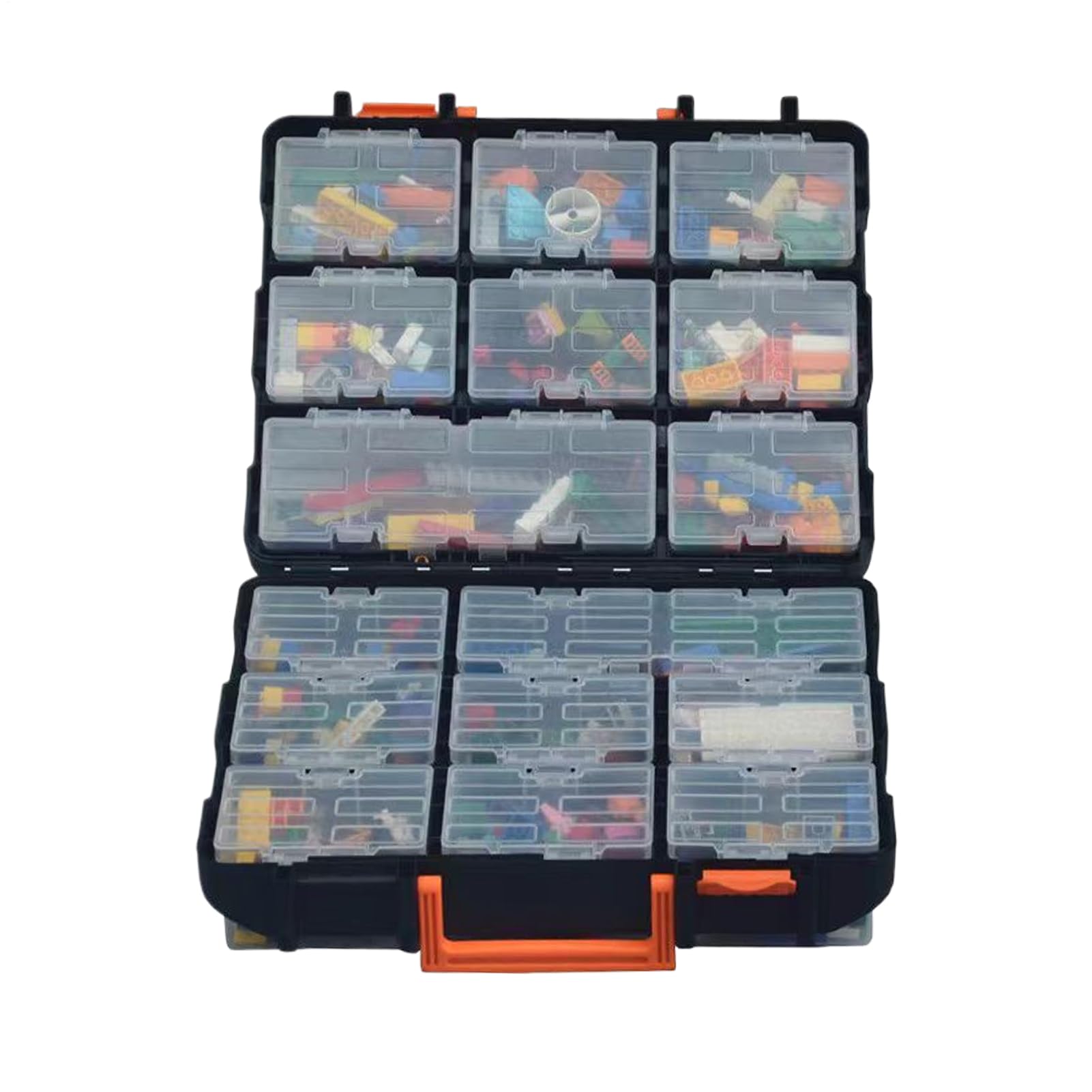 Organizador de Herramientas Pequeñas Estuche Desmontable con 16 | Estuche de Almacenamiento para Piezas Pequeñas Para Pernos Juguetes Joyería Pesca Oficina Garaje Taller Sala de Man