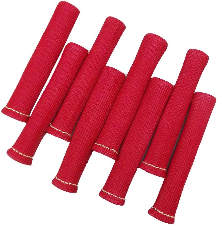 labwork Red 8pcs 1200° Spark Plug Wire Boots Heat Shield Protector Sleeve Replacement for SBC BBC