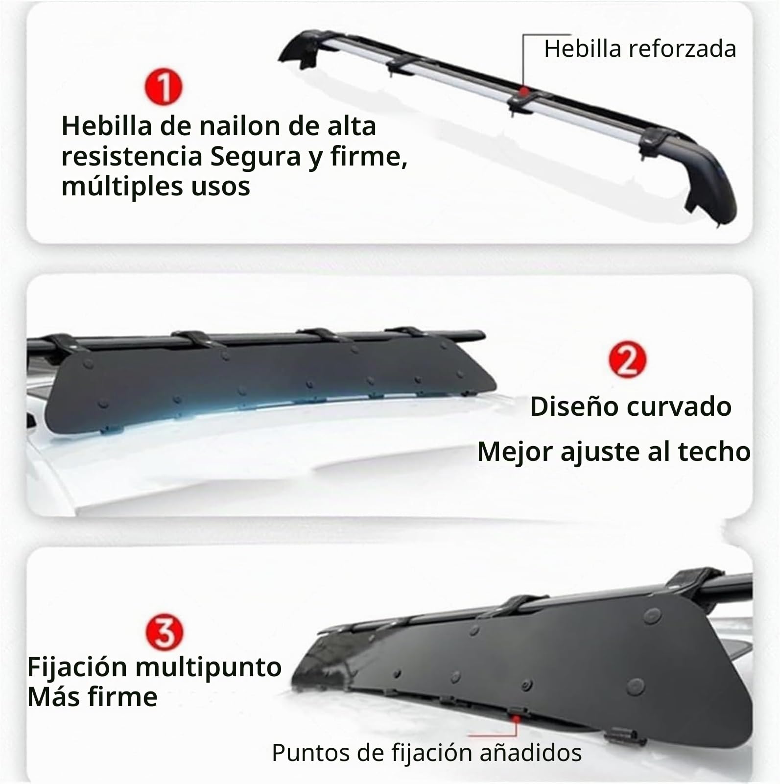 Deflector de Viento for automóvil Moderno, carenado de Parabrisas con baca, Deflector de Viento con reducción de Ruido, Deflector de Aire Universal for Camiones(114CM-44.9IN)