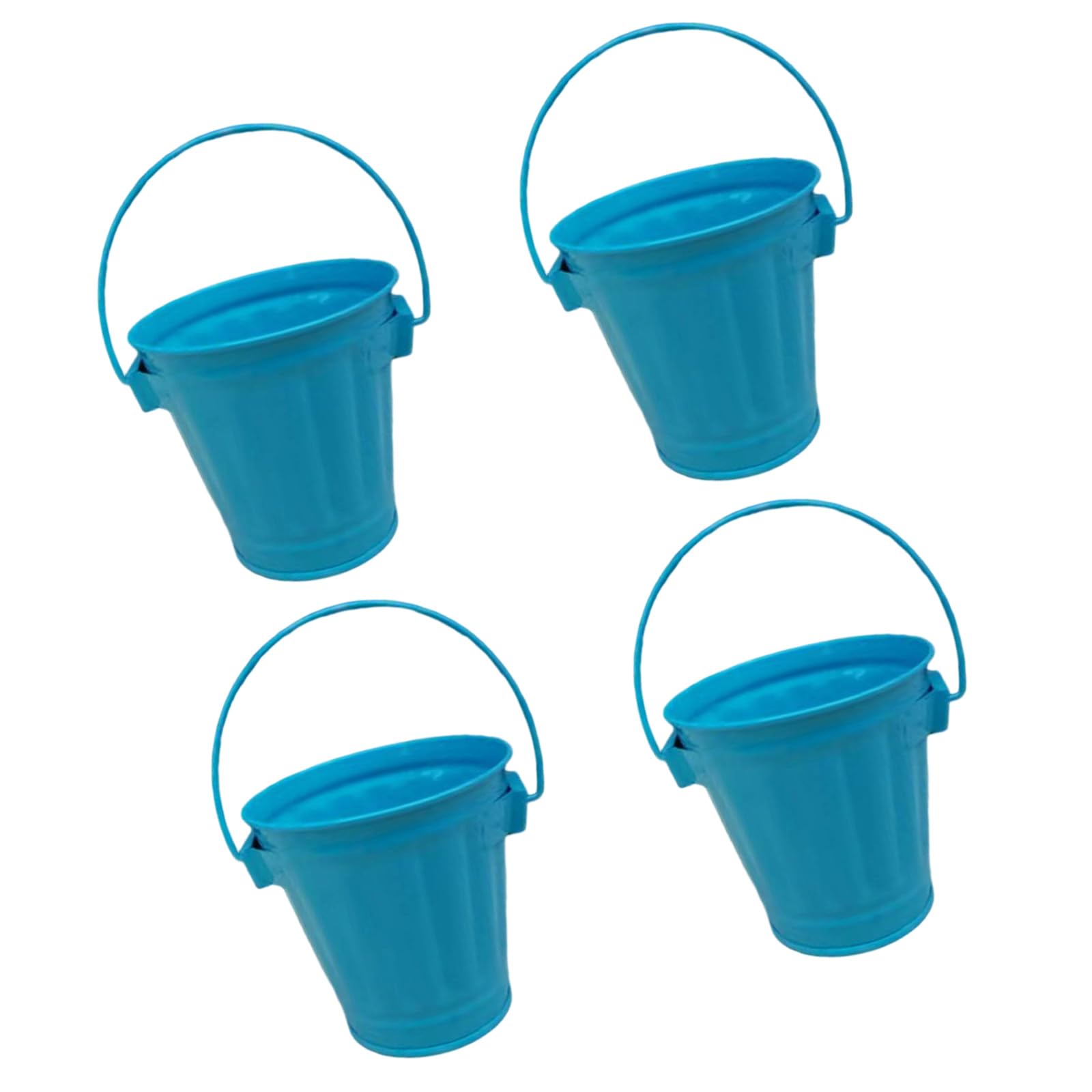 4 Pack Decorative Pails Iron Container with Handles Suitable for Candy Storage Classroom Supplies and DIYer Garden Planting Containers