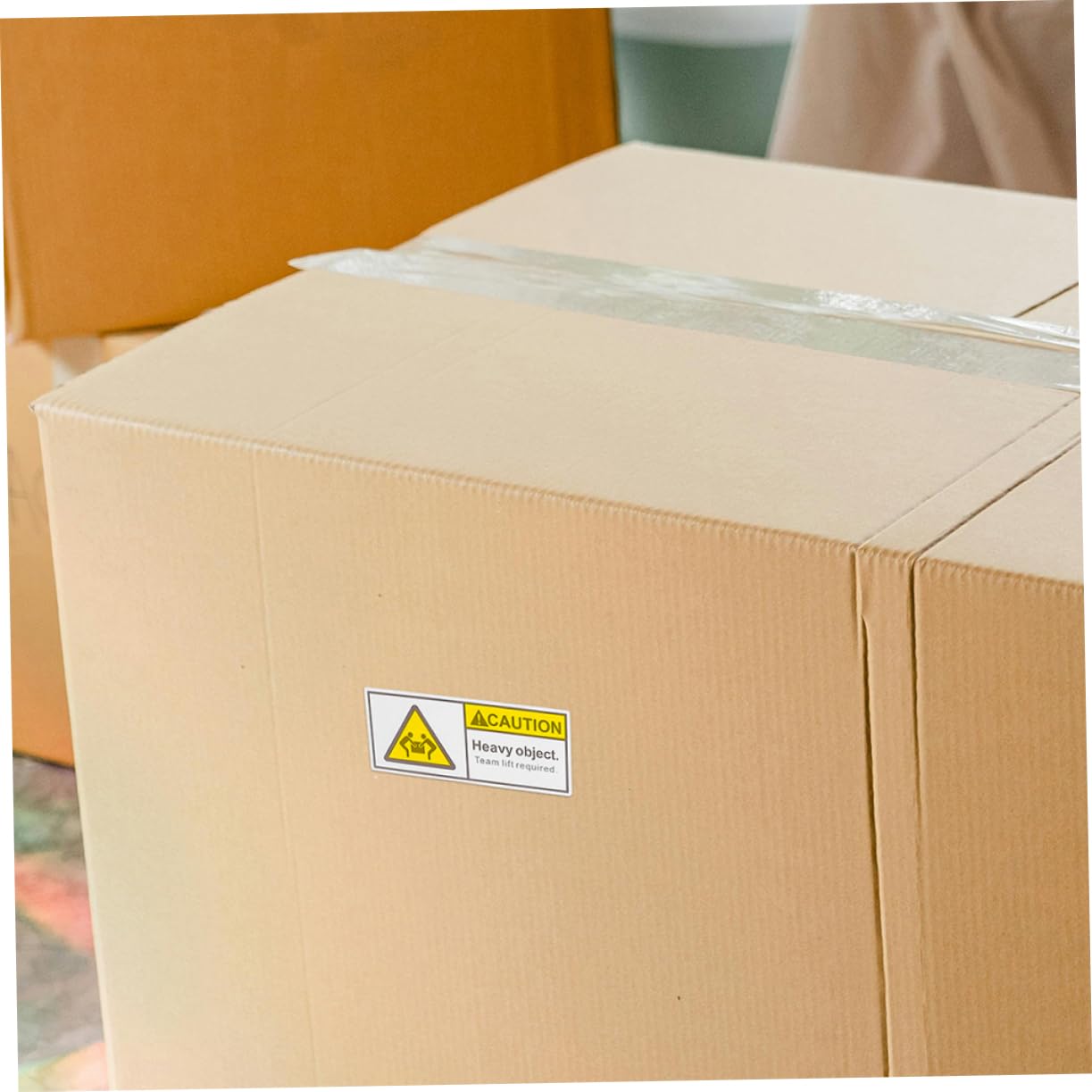 ULTECHNOVO 4rouleaux Autocollants Avertissement Poids Lourd De Étiquettes Pour Expédition Et Déménagement Autocollants Adhésifs Pour Gestion De Chargement Et Stockage Étiquettes Claires