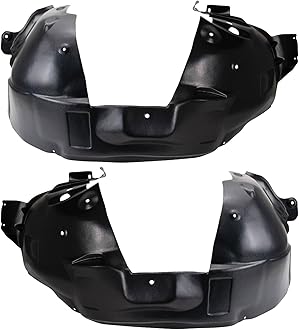 TRQ Front Inner Fender Liner Set Compatible with 2007-2010 Ford Edge Lincoln MKX FO1248130 FO1249130