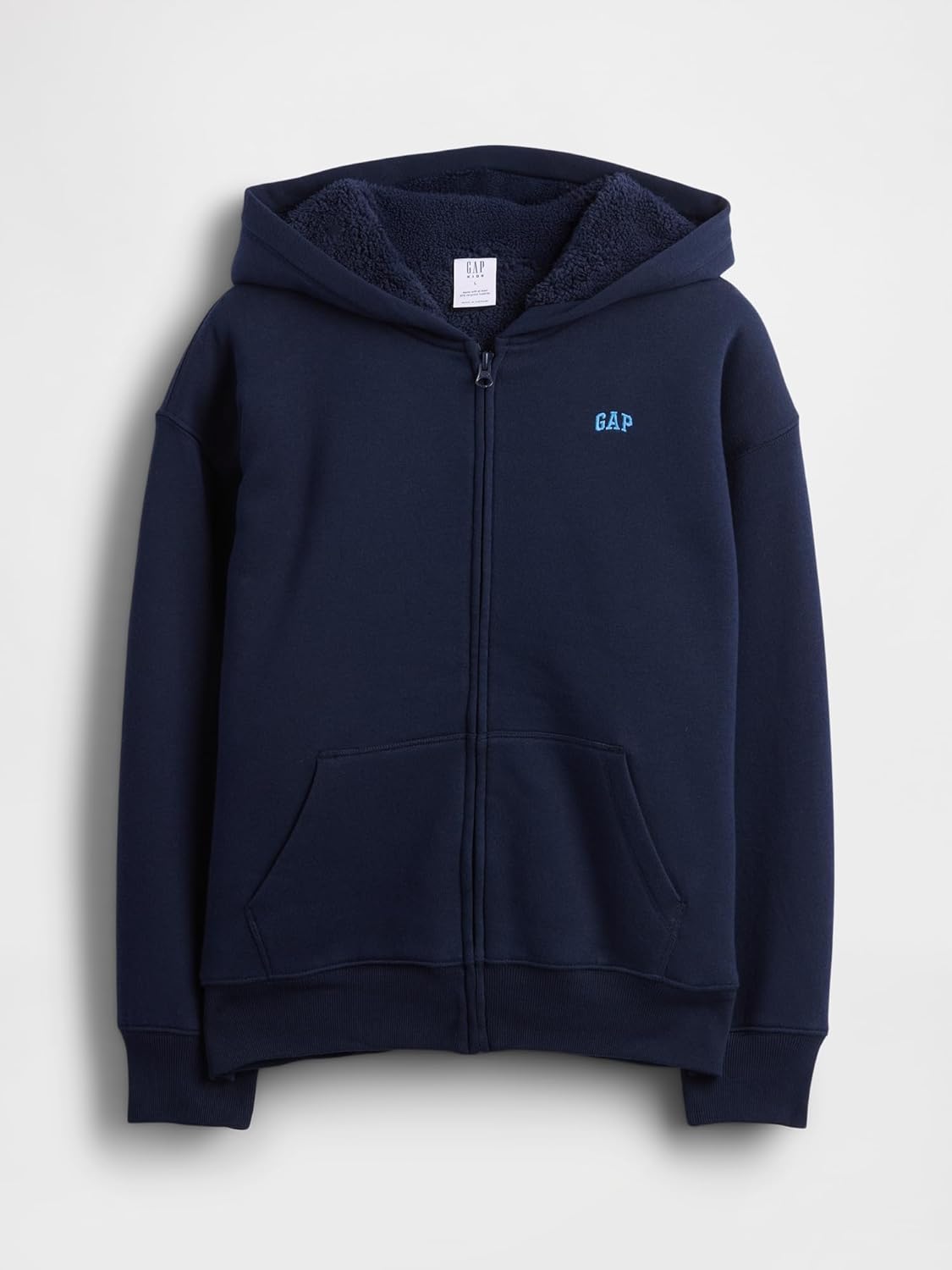 GAP boys Sherpa Lined Full Zip Sweatshirt - Image 2