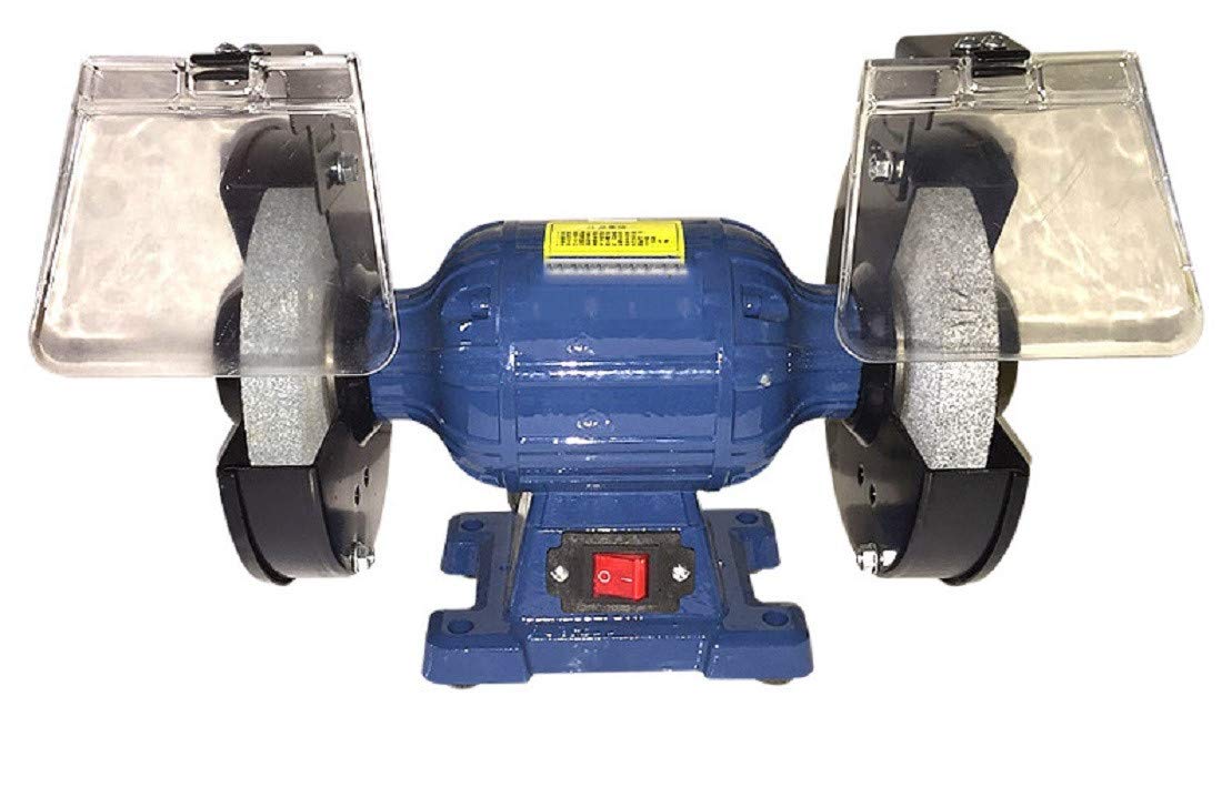 Mini Grinding Machine Grinder Power Tool Household Multi-Functional Electric Bench Grinder 220V Industrial Polishing Machine Two Abrasive Wheels (150 * 20 * 32) (Size : 150 * 20 * 32)