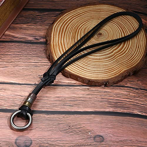 Fasacco 8 Pcs Leather Necklace For Men Women Brown Black Leather Cord Necklace Tribal Arrow Wolf Tooth Feather Pendant Statement Necklace For Men Women #TOP4