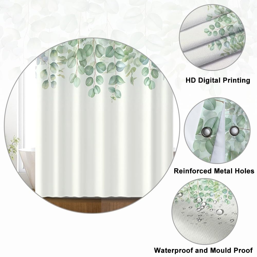Uiiooazy Green Eucalyptus Shower Curtain - Image 4
