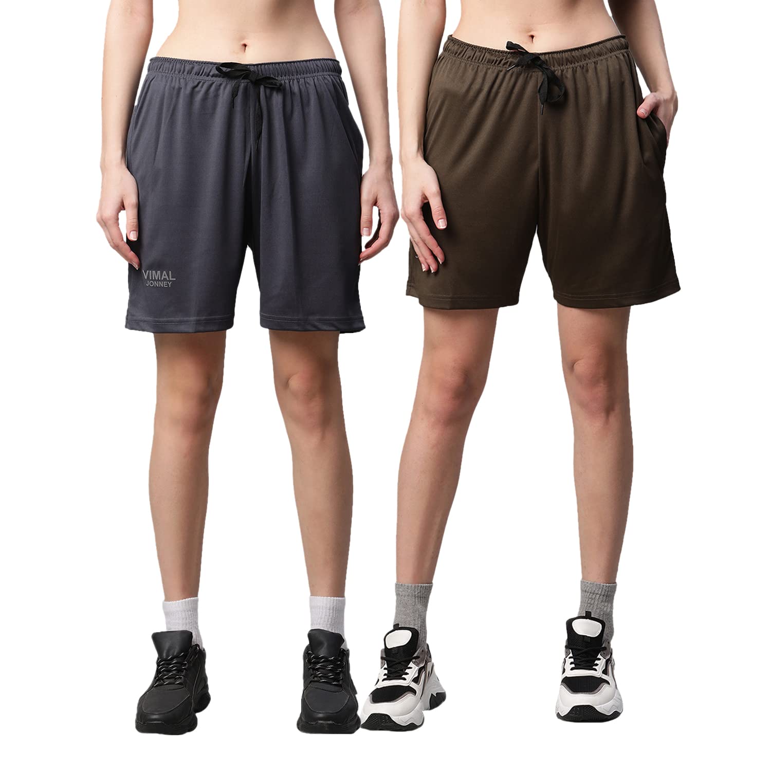 Dryfit Solid Multicolor Shorts for Women -B5768-picture-16
