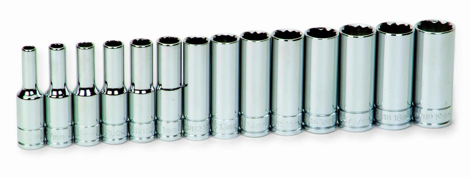 Williams 31936 14-Piece 3/8-Inch Drive Metric Deep 12 Point Socket