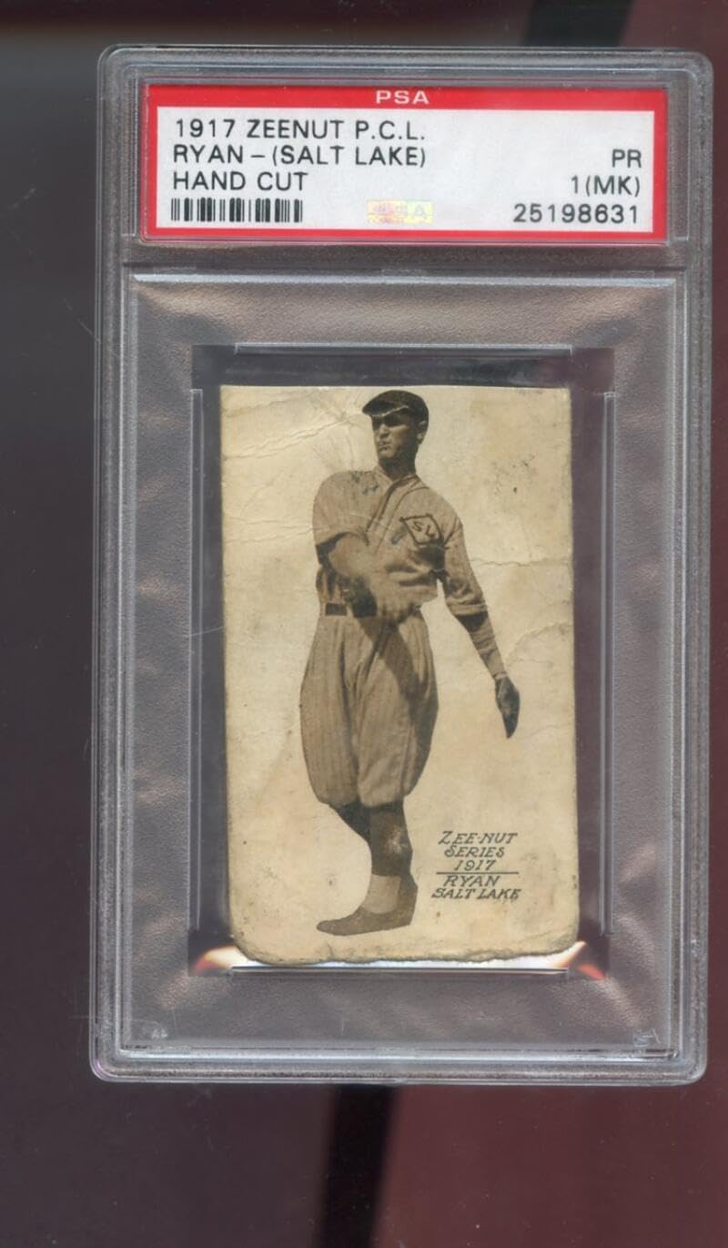 1917 Zeenut Zeenuts Buddy Ryan PSA 1 (MK) Graded Baseball Card Pacific Coast League PCL P.C.L. Salt Lake City Bees