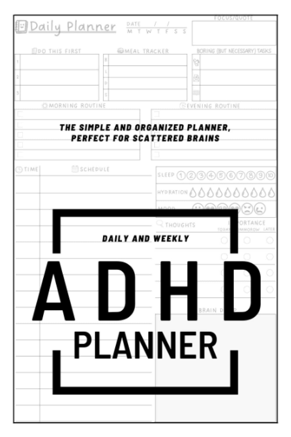 ADHD Planner: Schedule Tracker and Organizer | Undated Weekly and Daily Journal thumbnail