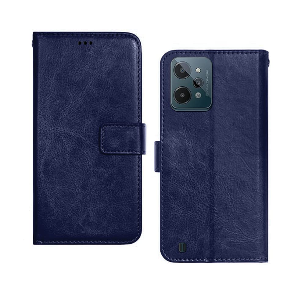 Inktree Realme C31 Flip Case | Premium Leather Finish Flip Cover | with Card Pockets | Wallet Stand |Complete Protection Flip Cover for Realme C31 - Blue (B09XJ2J16W) Amazon Price History, Amazon Price Tracker