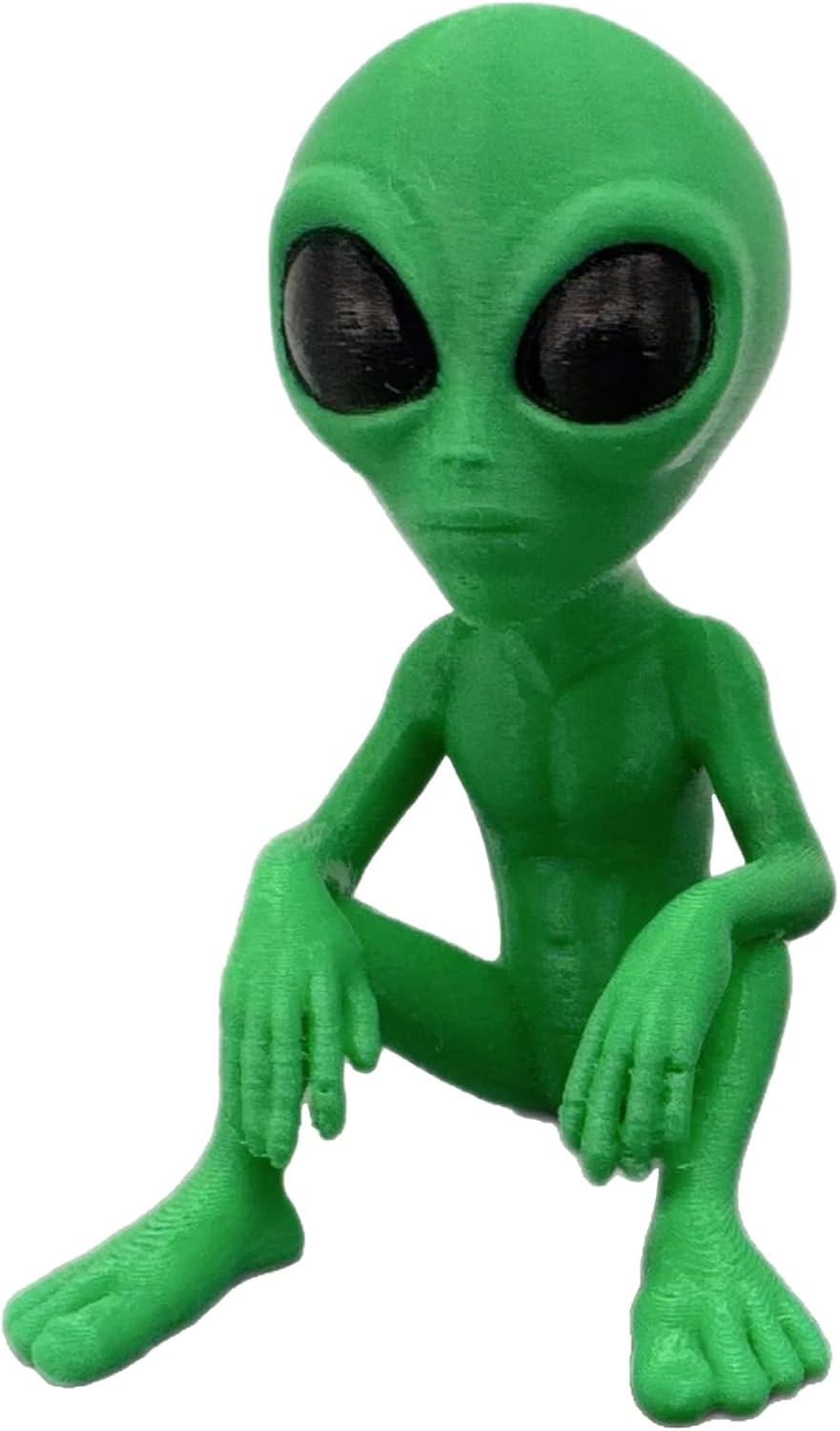 Sitting Alien PLA Mini Figurine, Green