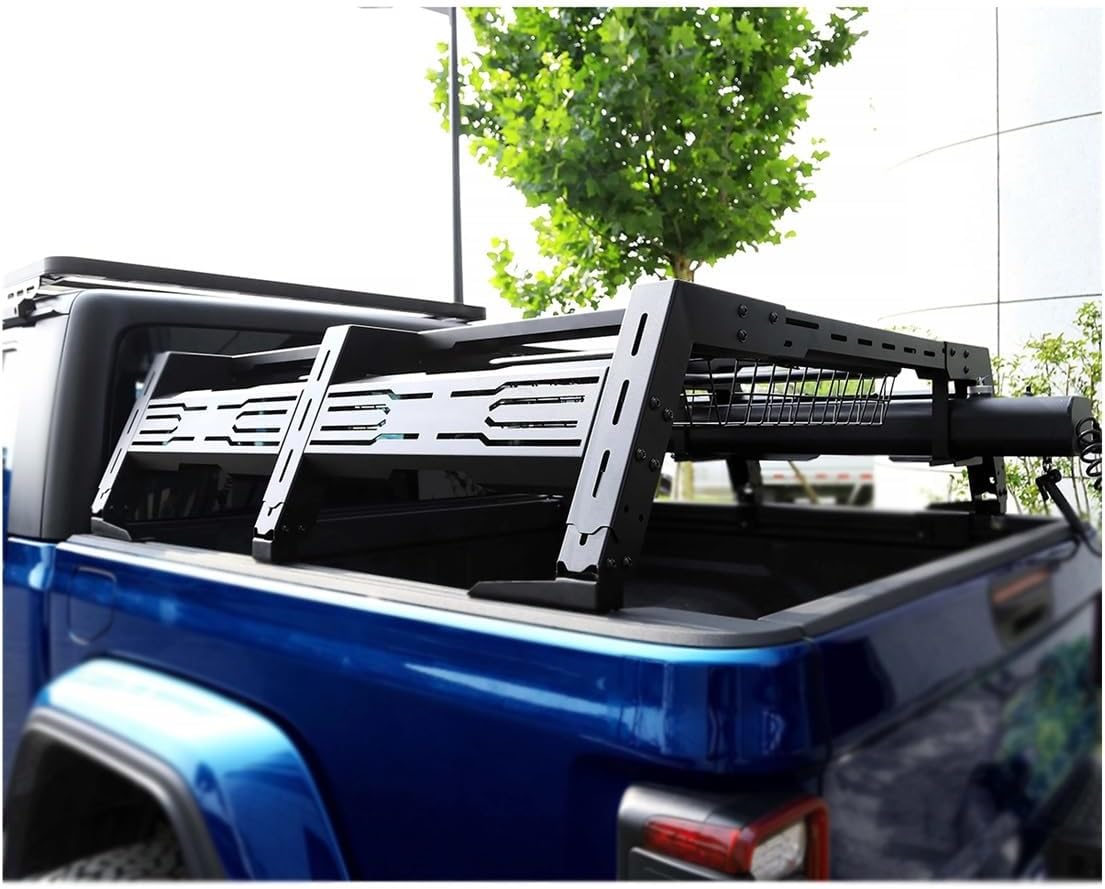 Universal Retractable Roof Tent Rack Aluminium Roll Bars Pickup Truck Bed Rack