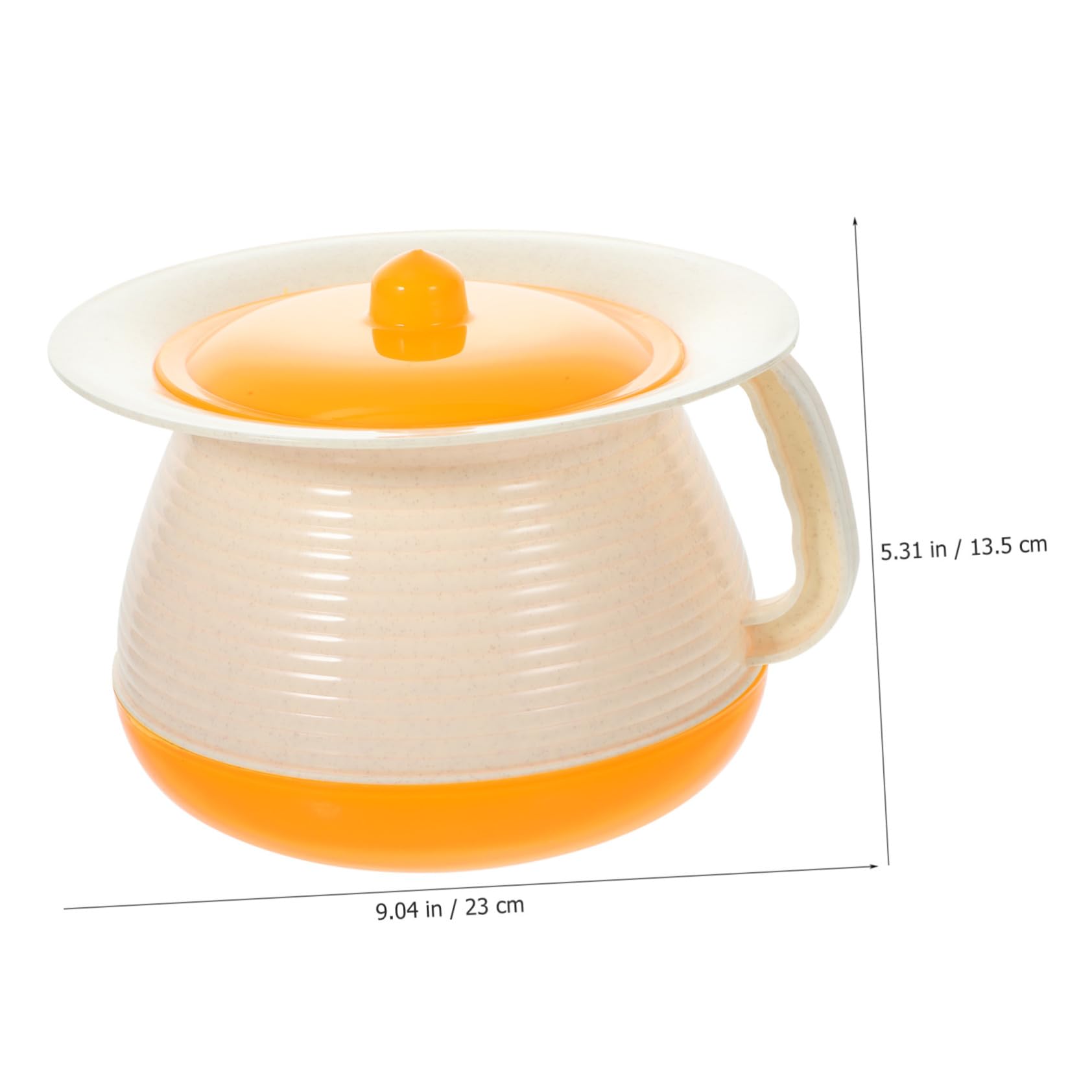 Orinal Doméstico con Tapa para Adultos Resistente y Compacto con Redondeados para Cama y Emergencia Práctico para y
