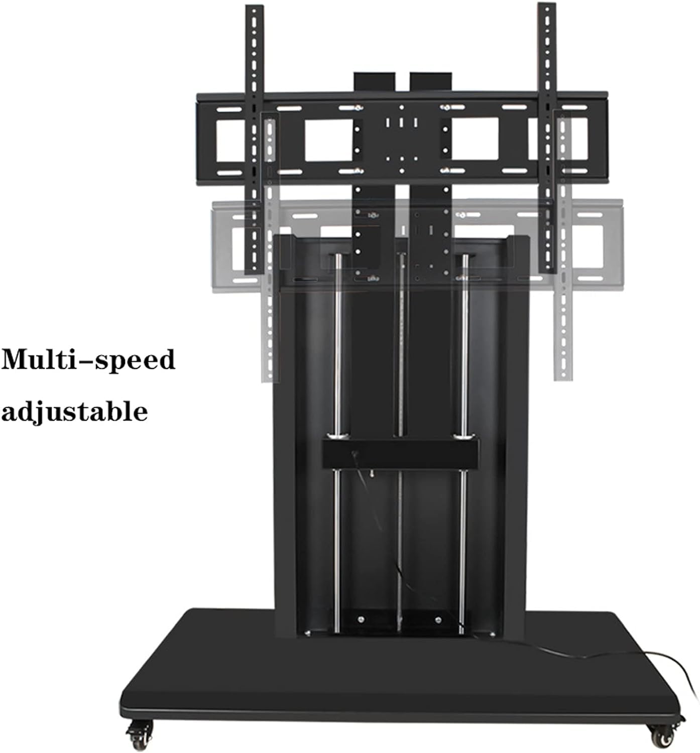 TABOJS Soporte para TV con Ruedas Soporte para TV de Doble Columna Ajustable de pie con Control de Pelusa Soporte para TV para televisores de 32 "65" Carro para TV móvil con Estante de