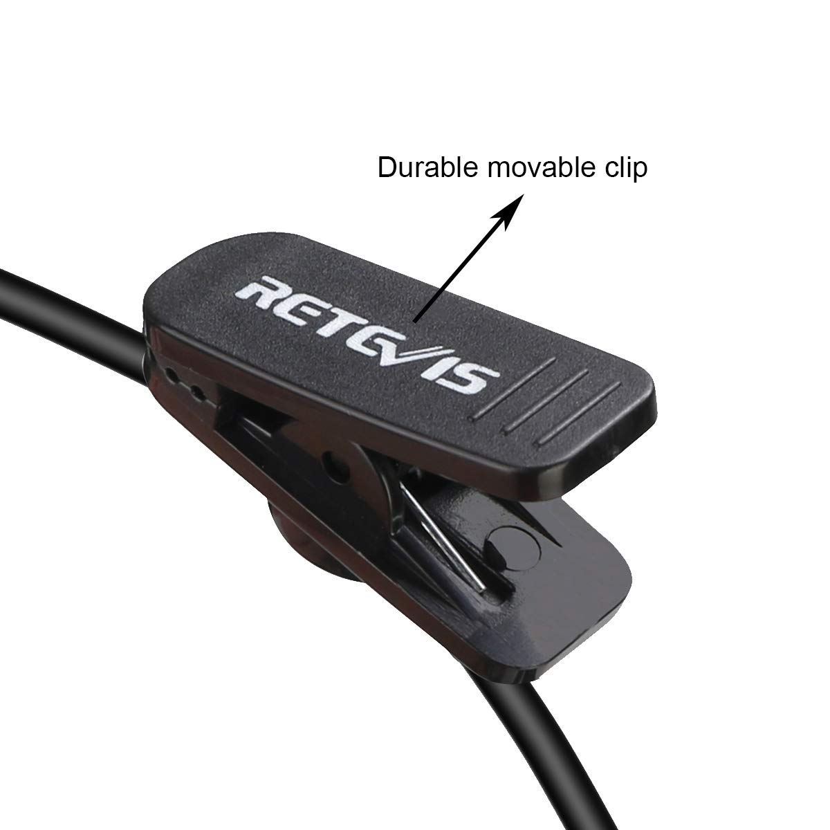 Retevis RT622 Walkie Talkie Pinganillo, Compatible RT24 RT668 RT622 Proster BF-888S UV-5R BF-88E Radio Bidireccional, 2 Pines Anticaída Auricular con un Cable Auricular(10 Piezas)