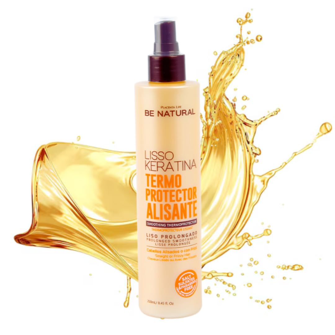 AYALA Placenta Life Be Natural Lisso Keratina Smoothing Thermoprotector for  Straight or Frizzy Hair 250