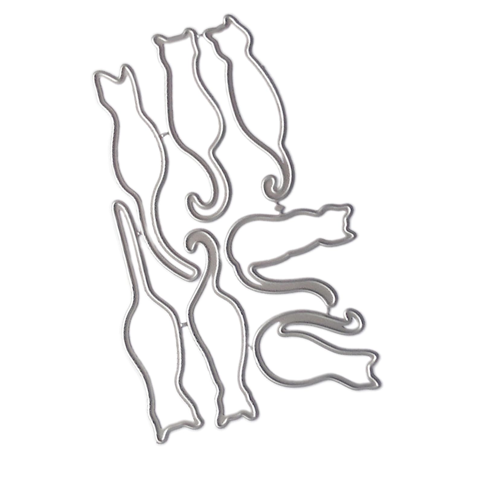 Buxuaaaa Cats Animal Shape Die Cut Metal Embossing Stencils Carbon Steel Cutting Dies for Card Making Scrapbooking Paper Craft Scrapbook Die
