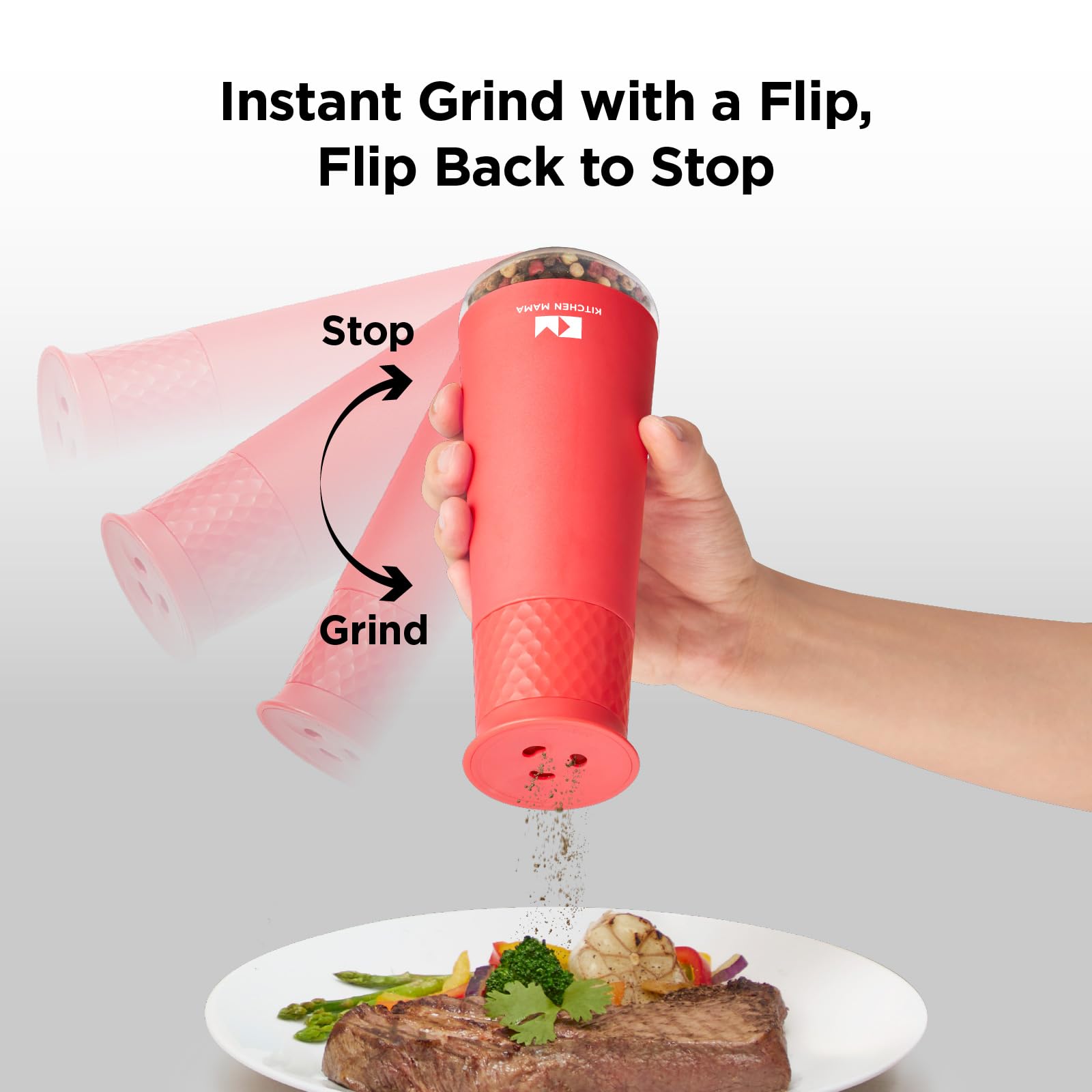 Amazon.com: Kitchen Mama FlipTastic Rechargeable Salt and Pepper