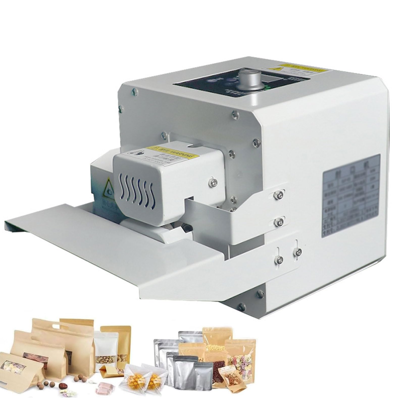 Máquina automática de sellado continuo, sellador térmico de bolsas de plástico de 5 m/min con control de temperatura de 50 a 200 °C para soluciones de embalaje eficientes