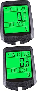 Sosoport 2 Peças Excersize Bicicleta Exercício Bicicleta Estatica Para Ejercicios Exercício Bicicletas Back Light Velocímetro Tacômetro Bicicleta Velocímetro Com Fio Bicicleta Computador