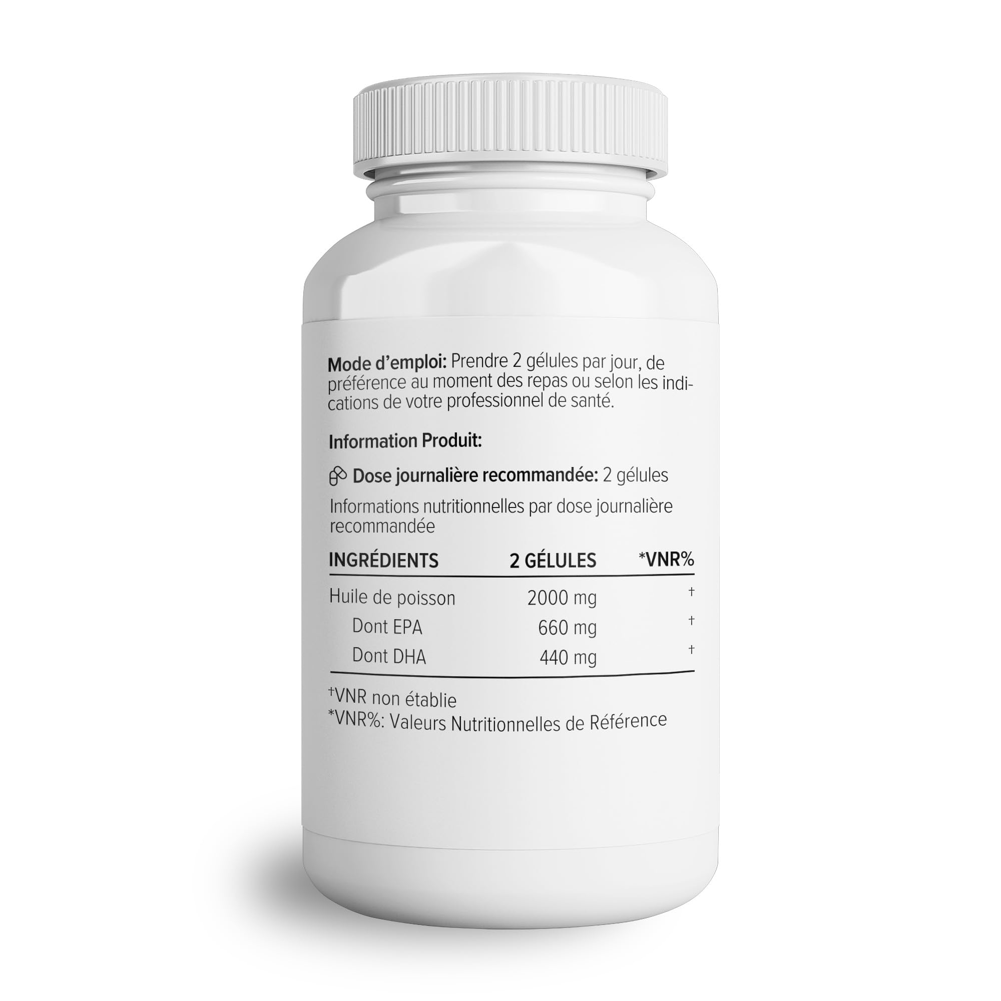 Huile de poisson Oméga 3 Pure 2000 mg avec Vitamine E de Theonia | Soutient le cœur, les articulations, l’activité cérébrale et le système immunitaire – 60 capsules, sans OGM