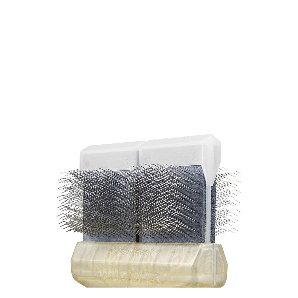 Coat Grabber Soft Gold Hundebürste & Katzenbürste, 9 cm | Ultraweich, Finishbürste, Für kurzes und seidiges Fell, Flexibel, Made in Germany, Profi Qualität , seidiges Fell