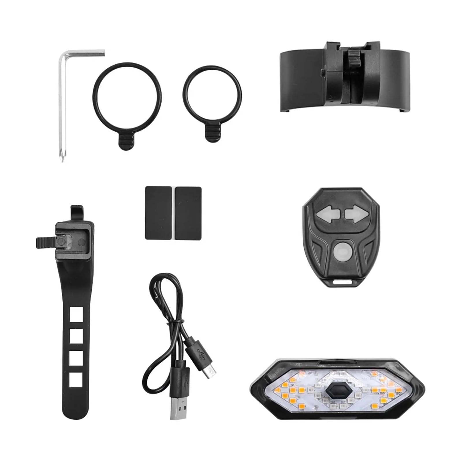 Fanale Posteriore Lampeggiante con clacson, Luce di Segnalazione a LED Compatibile con Ninebot Max G30, Monopattino Elettrico, Telecomando Wireless, lampade di Sicurezza