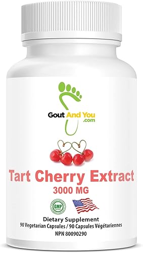 Miniatura 2 de Extracto de cereza ácida de GoutandYou, altamente potente 0.05 oz, 90cápsulas