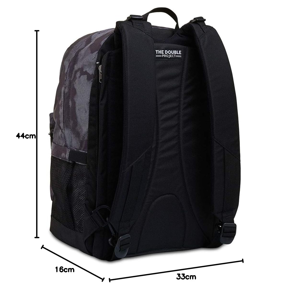 Seven Wende-Rucksack, aus nachhaltigem Stoff, Geräumige Schultasche für Teenager, Mädchen & Jungen, 2 Muster, für Schule, Sport&Freizeit, Doubleface; mit Kopfhörern, dunkelgrau, SMOKED CAMO