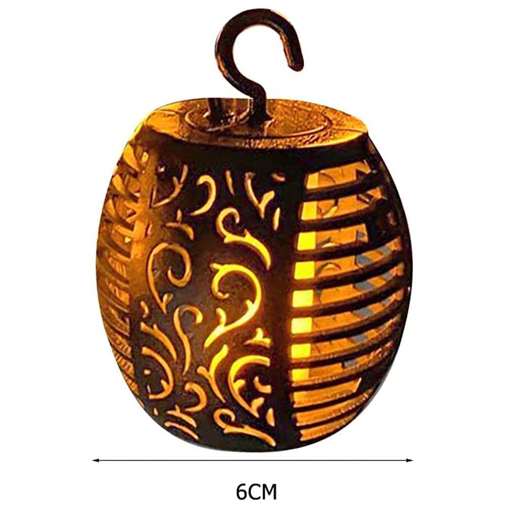 ZJchao Guirlande lumineuse solaire à LED, Guirlande Lumineuse Suspendue Rétro Sûre avec Lueur Douce Lampe Féerique à Boule de Flamme à énergie Solaire pour Jardin Terrasse Balcon Mariage Noël