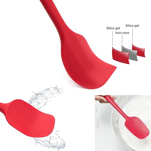 Miniatura 6 de BvCook - Juego de 6 espátulas de silicona antiadherentes utensilios de cocina herramientas para cocinar hornear mezclar a la parrilla con cepillo