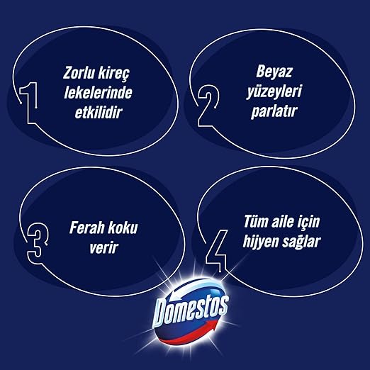 Domestos Tuvalet Temizleyici Renk Değiştiren Tuvalet Uzmanı Kireç Çözücü 750 ml 1 Adet