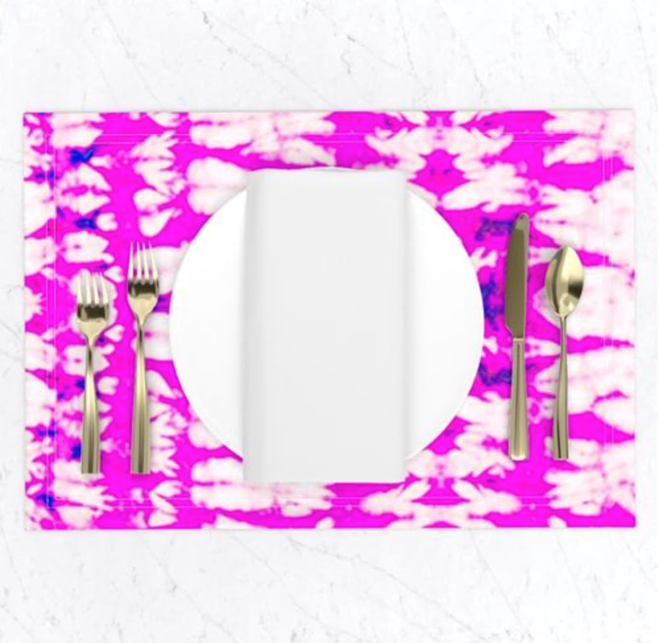 African Print Cloth Placemats (Royal Pink)