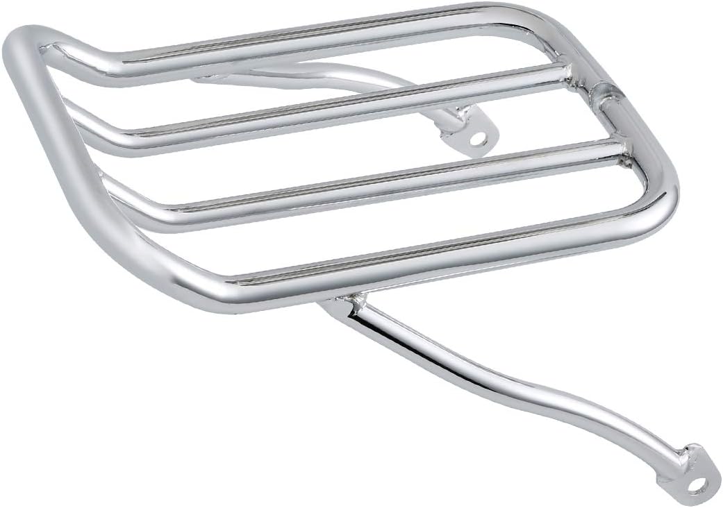 XFMT Chopped Fender Chrome Luggage Rack Carrier Shelf Mount For Harley Sportster XL883N '09-later XL1200 '07-later