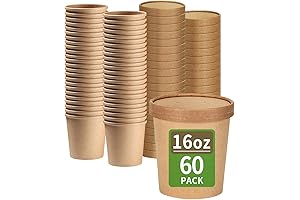 Leak-Proof Paper Soup and Ice Cream Containers