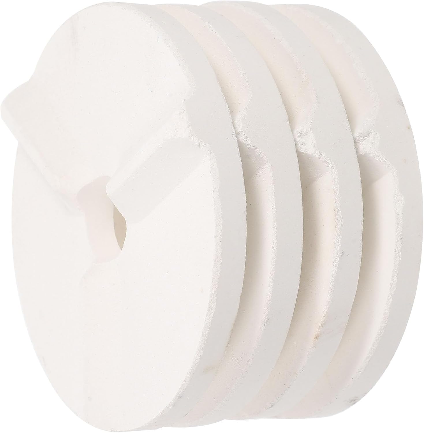 4pcs Kiln Pad Ceramic Refractory Support Mat Triangle Alumina Disc for Pottery Kiln Clay Firing High Temperature Resistant DIY Firing Accessories